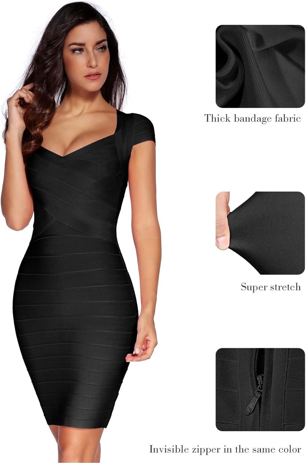 imagemeilun Sexy Backless Laceup Short Prom Homecoming Dress Short Sleeve Bodycon Cocktail Party Club DressAblack