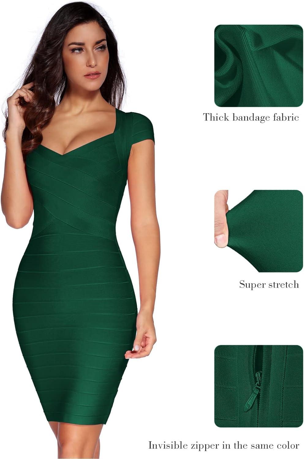imagemeilun Sexy Backless Laceup Short Prom Homecoming Dress Short Sleeve Bodycon Cocktail Party Club DressGreen