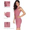 Halter Bandage Dresses for Women Mini Cocktail Dress Wedding Guest Dresses(Antipink)
