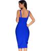 Midi Bodycon Bandage Dresses for Women Semi-Formal Cocktail Dresses Wedding Guest Dress(Navyblue)