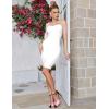 Women’s Bandage Straless Dress Bodycon Rainbow Cocktail Party Dress(White)