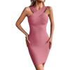 Halter Bandage Dresses for Women Mini Cocktail Dress Wedding Guest Dresses(Antipink)