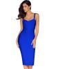 Midi Bodycon Bandage Dresses for Women Semi-Formal Cocktail Dresses Wedding Guest Dress(Navyblue)