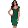 meilun Sexy Backless Lace-up Short Prom Homecoming Dress Short Sleeve Bodycon Cocktail Party Club Dress(Green)