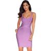 meilun Women’s Celebrity Bandage Bodycon Dress Strap Party Pencil Dress(Purple)