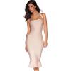 meilun Womens Halter Fishtail Bandage Party Dress Elegant Wedding Guest Dress(Beige)