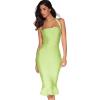 meilun Womens Halter Fishtail Bandage Party Dress Elegant Wedding Guest Dress(Lightgreen)