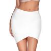 meilun Women’s Rayon Bandage Bodycon Mini Skirt(White)