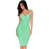 meilun Womens Rayon Belt Detail Bandage Bodycon Party Dress(Viridity)