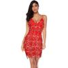 meilun Womens Sequin 1920s Flapper Dress Inspired Evening Party Dance Dress(Red)