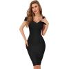 meilun Cold Shoulder Bandage Bodycon Dress for Women Wedding Guest Dress Birthday Party Event Dress(Black1)