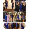 meilun Hight Neck Cut Out Bandage Dress Mini Formal Party Gowns Wedding Guest Dress for Women(Blue)