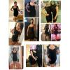 meilun Sexy Backless Lace-up Short Prom Homecoming Dress Short Sleeve Bodycon Cocktail Party Club Dress(A-black)