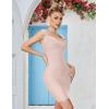 meilun Sexy Backless Lace-up Short Prom Homecoming Dress Short Sleeve Bodycon Cocktail Party Club Dress(Beige)