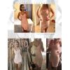 meilun Sexy V-Neck Side Slit Dress for Women Bodycon Dress Cocktail Party Club Dress Y2K Homecoming Dress(Nudepink)