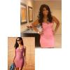 meilun Women’s Celebrity Bandage Bodycon Dress Strap Party Pencil Dress(Antipink)