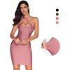 meilun Women’s Celebrity Bandage Bodycon Dress Strap Party Pencil Dress(Antipink3)