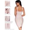 meilun Women’s Celebrity Bandage Bodycon Dress Strap Party Pencil Dress(Beige)
