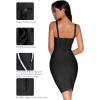 meilun Women’s Celebrity Bandage Bodycon Dress Strap Party Pencil Dress(Black)