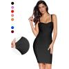 meilun Women’s Celebrity Bandage Bodycon Dress Strap Party Pencil Dress(Black)