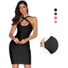 meilun Women’s Celebrity Bandage Bodycon Dress Strap Party Pencil Dress(Black3)
