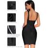 meilun Women’s Celebrity Bandage Bodycon Dress Strap Party Pencil Dress(Black3)