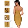 meilun Women’s Celebrity Bandage Bodycon Dress Strap Party Pencil Dress(Ginger)