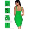 meilun Women’s Celebrity Bandage Bodycon Dress Strap Party Pencil Dress(Grassgreen)