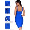 meilun Women’s Celebrity Bandage Bodycon Dress Strap Party Pencil Dress(Navyblue)