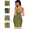 meilun Women’s Celebrity Bandage Bodycon Dress Strap Party Pencil Dress(Olive)