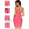 meilun Women’s Celebrity Bandage Bodycon Dress Strap Party Pencil Dress(Pink)