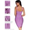 meilun Women’s Celebrity Bandage Bodycon Dress Strap Party Pencil Dress(Purple)