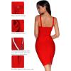 meilun Women’s Celebrity Bandage Bodycon Dress Strap Party Pencil Dress(Red)