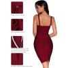 meilun Women’s Celebrity Bandage Bodycon Dress Strap Party Pencil Dress(Winered)