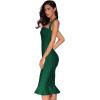 meilun Womens Halter Fishtail Bandage Party Dress Elegant Wedding Guest Dress(Green)