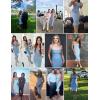 meilun Womens Halter Fishtail Bandage Party Dress Elegant Wedding Guest Dress(Ice Blue)