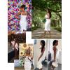 meilun Womens Halter Fishtail Bandage Party Dress Elegant Wedding Guest Dress(White)
