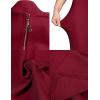 meilun Womens Halter Fishtail Bandage Party Dress Elegant Wedding Guest Dress(Wine2)
