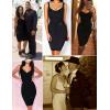 meilun Womens Rayon Belt Detail Bandage Bodycon Party Dress(Black)