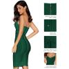 meilun Womens Rayon Belt Detail Bandage Bodycon Party Dress(Green)