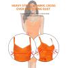 meilun Womens Rayon Belt Detail Bandage Bodycon Party Dress(Orange)