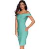 meilun Women’s Rayon Off Shoulder Bandage Bodycon Party Dress(Lightgreen)