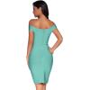 meilun Women’s Rayon Off Shoulder Bandage Bodycon Party Dress(Lightgreen)