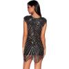Women’s 1920s Vintage Gatsby Sequin Embellished Flapper Mini Dress