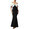Off Shoulder Sleeveless Diamond Fish Tail Bandage Maxi Dress Bridal Banquet Haute Gown(Black)