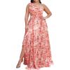 Plus Size One Shoulder Cut Out Chiffon Casual Maxi Dress Floral Holiday Beach Long Dresses(A-asshown)