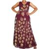 meilun Plus Size V-Neck Sleeveless Sequins Formal Evening Gowns Peacock Feather Cocktail Party Long Dress for Wedding Guest(A-wine)