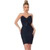meilun Sleeveless Bow Mini Party Dresses for Women Wedding Guest Dress Strapless Bodycon Bandage Croset Dress
