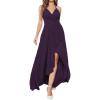 meilun Women’s Sleeveless Formal Evening Gown Chiffon Bridesmaid Long Dresses Wedding Party Dress(A-purple)