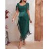 meilun Plus Size Chiffon Formal Maxi Dress Batwing Sleeve Ruched Shawl Long Evening Gowns(A-green)